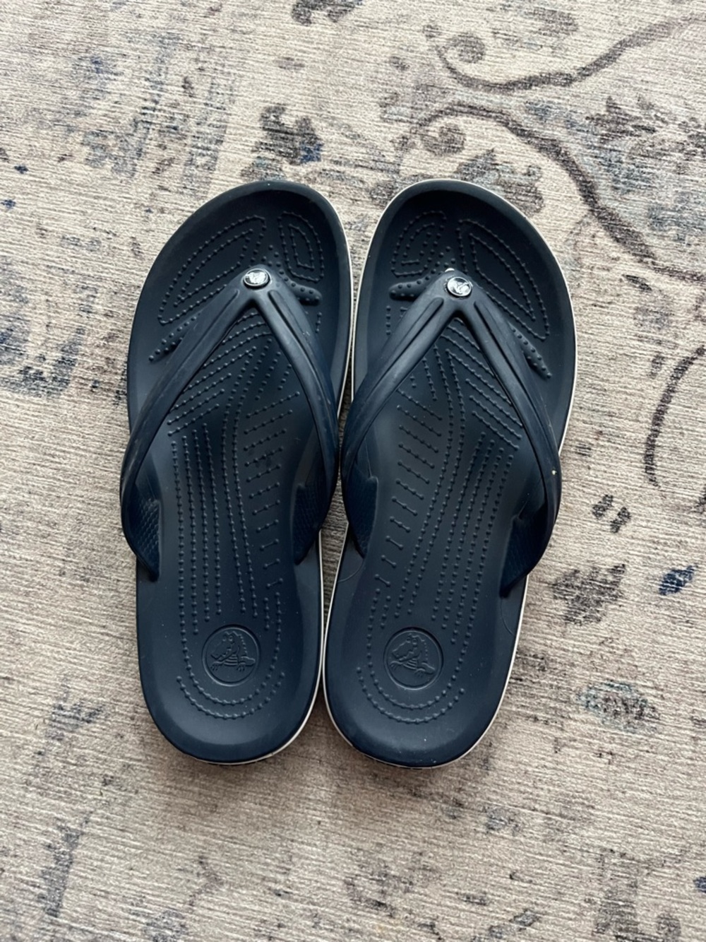 Classic Navy Flip Flop Sandals